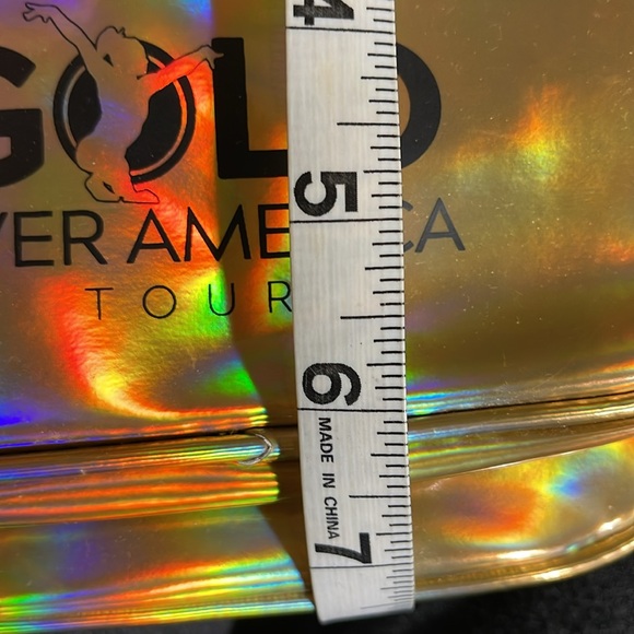 Athleta Gold Over America Tour gold belt bag EUC, spot on back - Picture 10 of 11